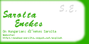 sarolta enekes business card